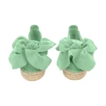 Yokana's Flower espadrilles - Aventurine suede leather - Image 2