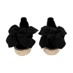 Yokana's Flower espadrilles - Black suede leather - Image 2