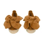 Yokana's Flower espadrilles - Caramel suede leather - Image 2