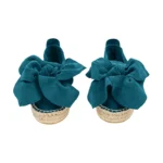 Yokana's Flower espadrilles - Petrol suede leather - Slika 2