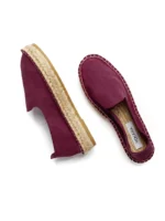 Woman's classic loafer espadrilles - Cardinal suede leather - Image 2