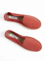 Woman's classic loafer espadrilles - Parrot suede leather - Image 2