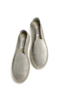 Woman's classic loafer espadrilles - Plume suede leather - Image 2