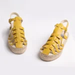 Espadrille leather sandals - Yellow Nappa leather - Image 2