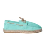 Men's boat shoe espadrilles - Mint suede leather - Image 2