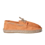 Men's boat shoe espadrilles - Peach suede leather - Image 2