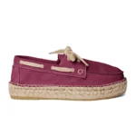 Women's boat shoe espadrilles - Cardinal suede leather