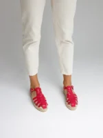 Espadrille leather sandals - Passion pink Nappa leather - Image 2